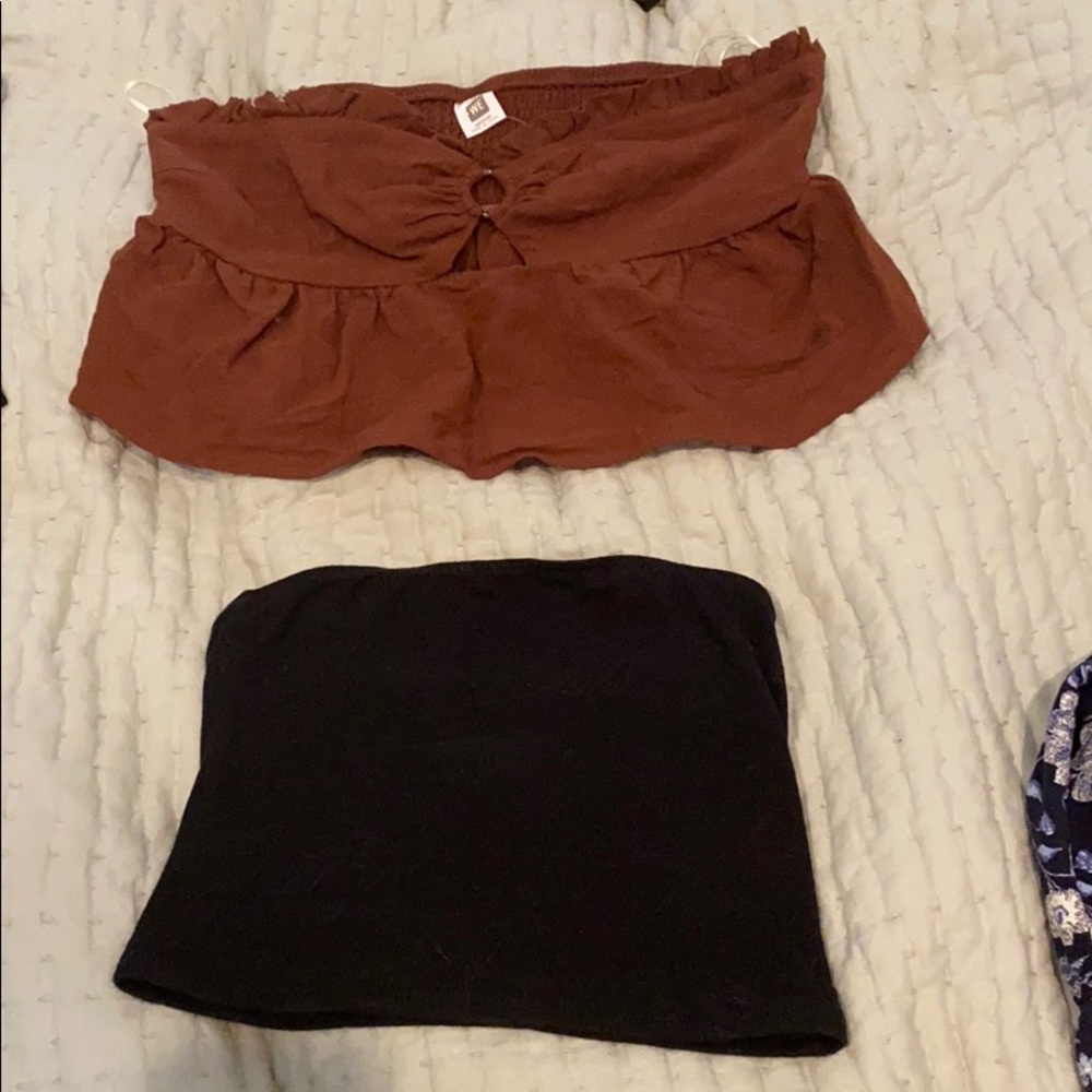 hollister tube top, pac sun medium design tube top